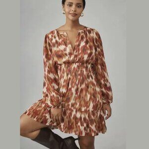 Anthropologie Somerest Long Sleeve Mini Dress- Large